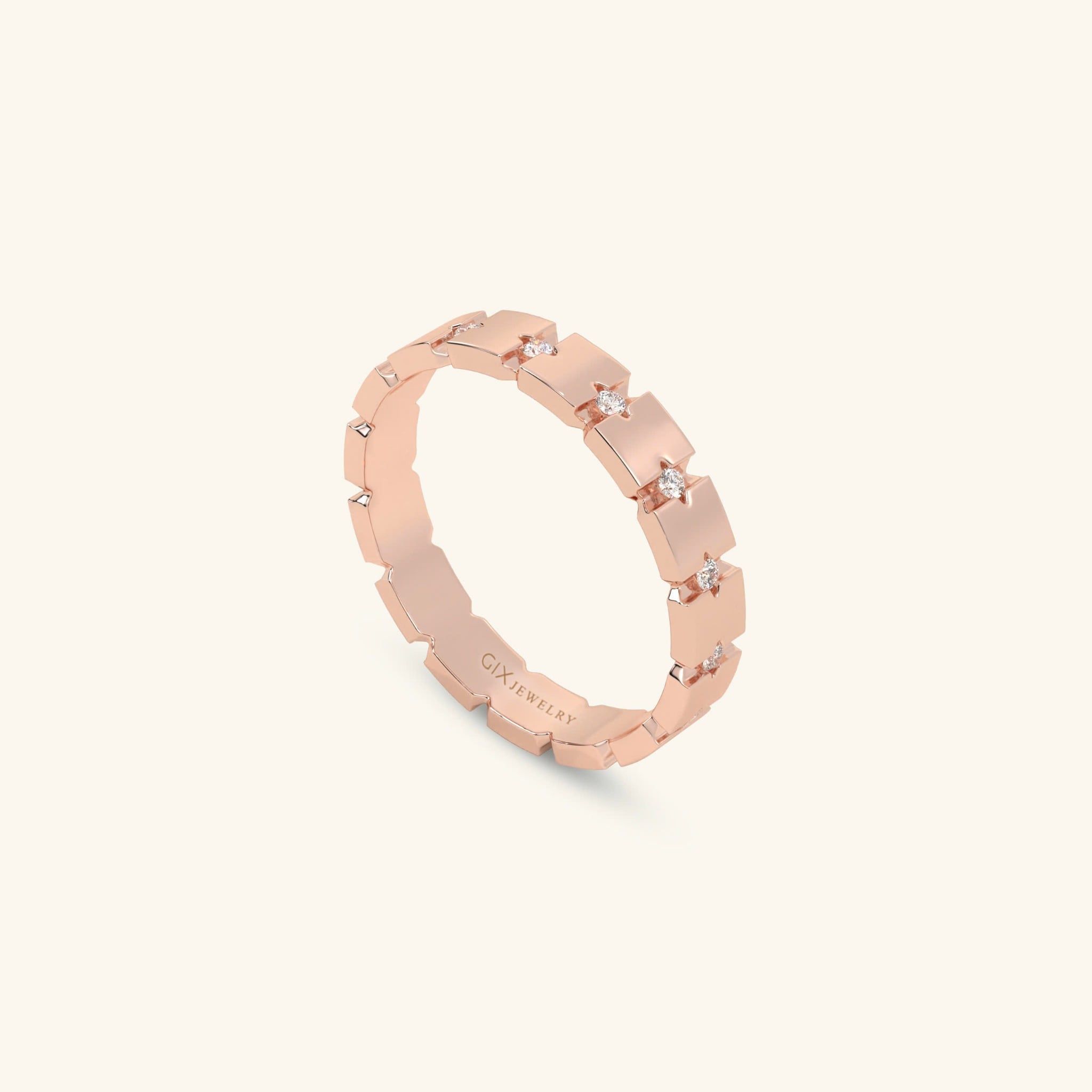  Nhẫn cưới vàng 18k thiết kế riêng - GCR25050286 | Gix Jewel 