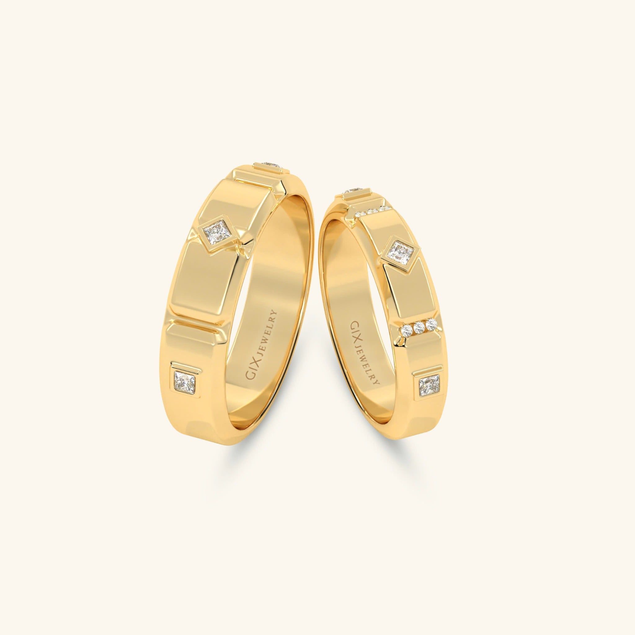  Nhẫn cưới vàng 14k thiết kế riêng - GCR25050289 | Gix Jewel 