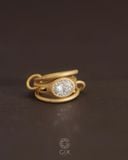  Nhẫn signet xếp nhiều vòng vàng tây 18k & bạc đẹp đeo cá tính | Gix Jewel 