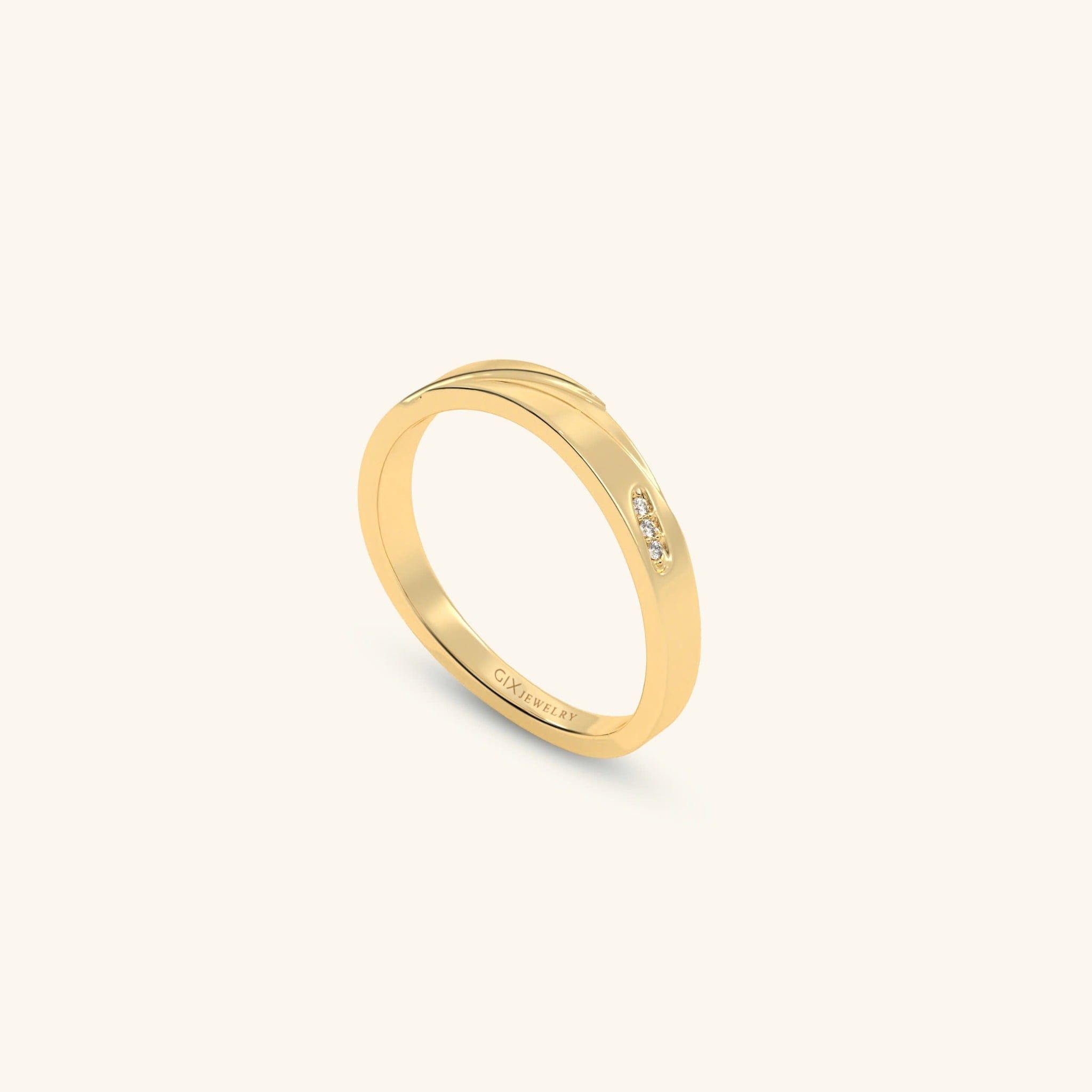  Nhẫn cưới vàng 18k thiết kế riêng - GCR25050284 | Gix Jewel 