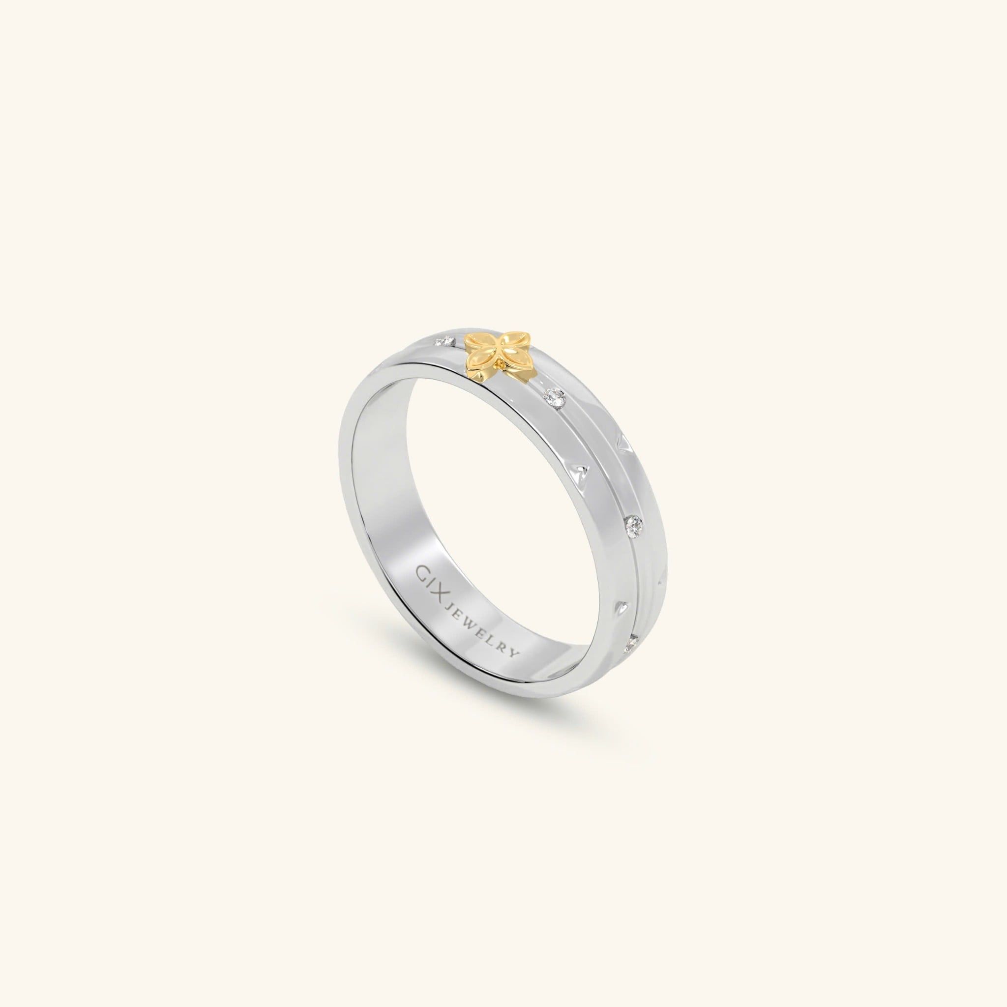  Nhẫn cưới vàng 10k thiết kế riêng - GCR25050292 | Gix Jewel 