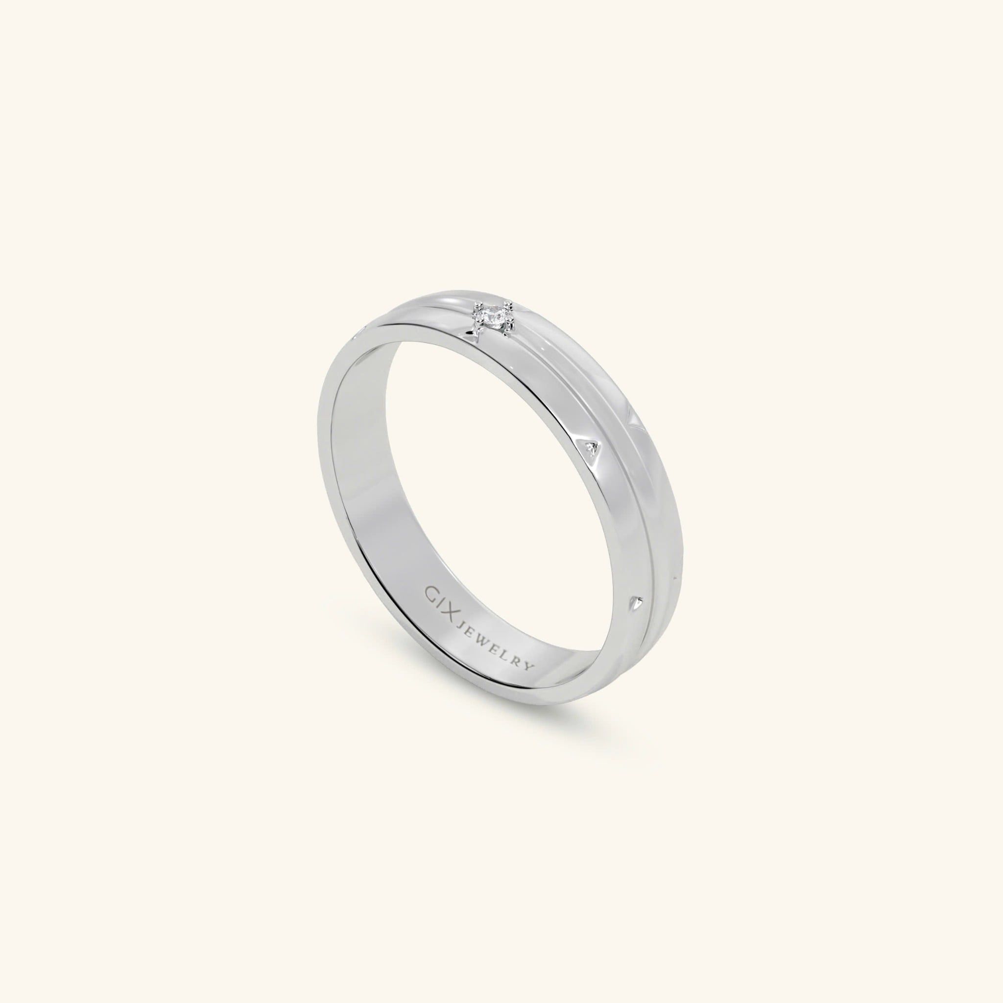  Nhẫn cưới vàng 10k thiết kế riêng - GCR25050292 | Gix Jewel 