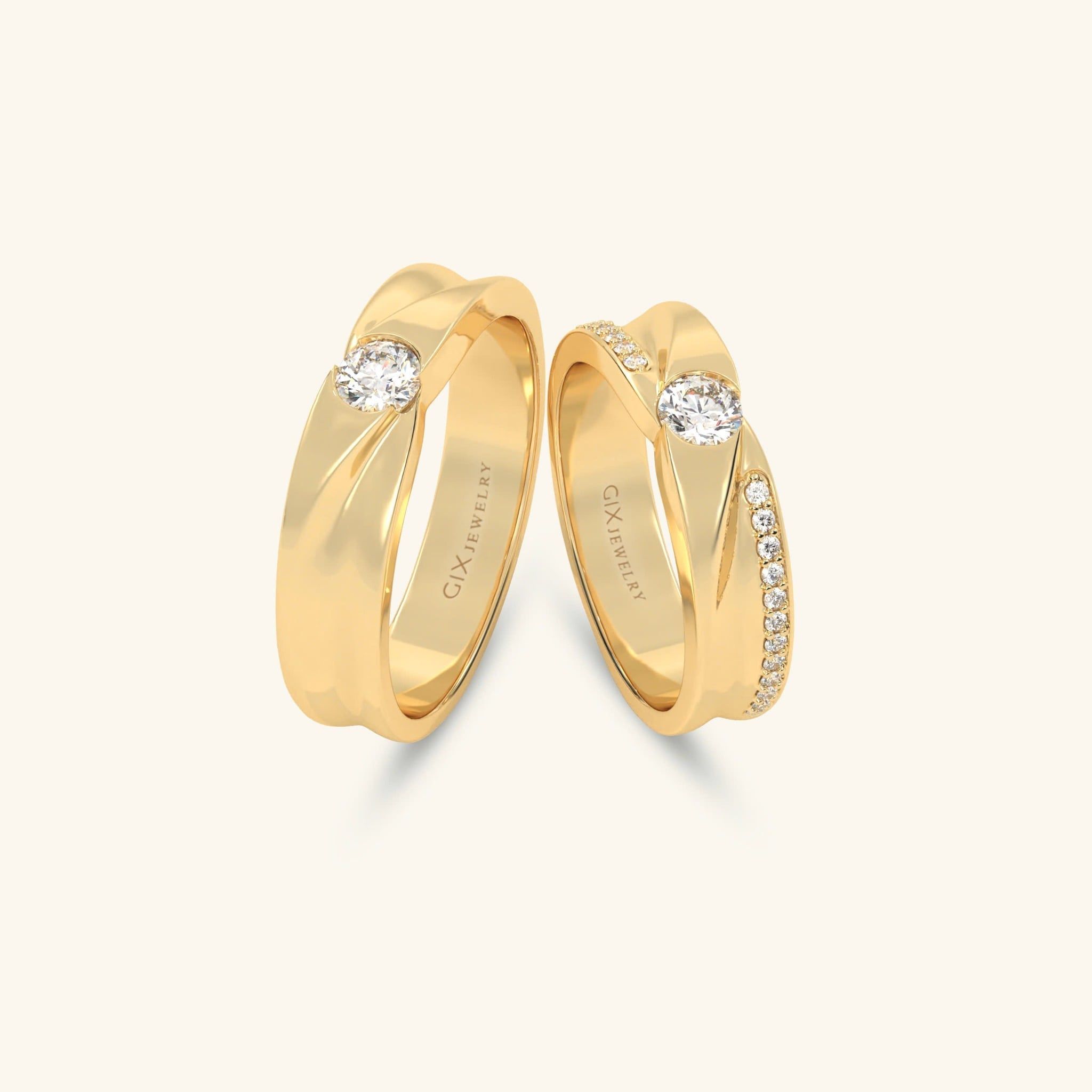  Nhẫn cưới vàng 14k thiết kế riêng - GCR25050247 | Gix Jewel 