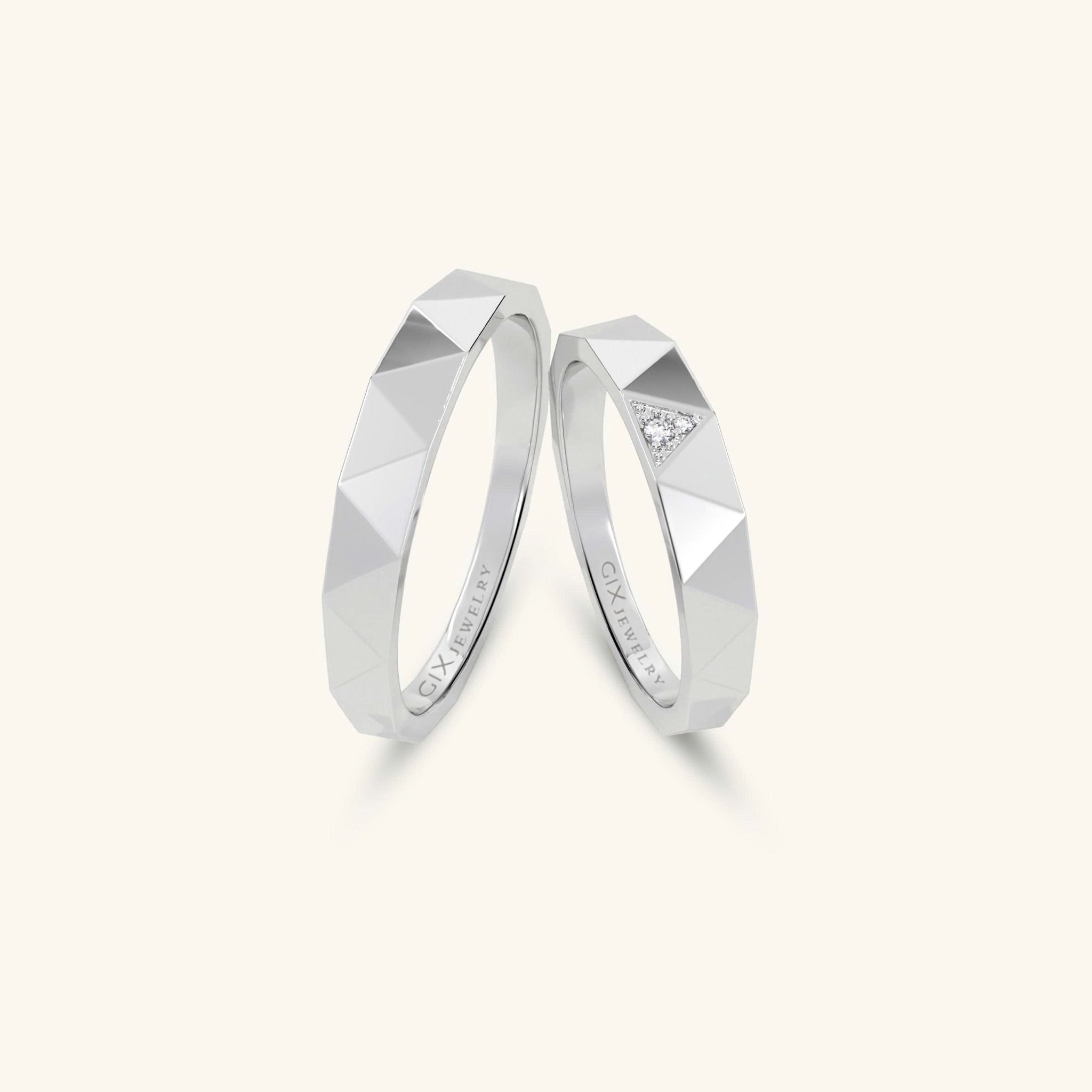  Nhẫn cưới cặp bạc thiết kế riêng - GCR25050176 | Gix Jewel 