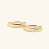  Nhẫn cưới vàng 10k thiết kế riêng - GCR25050179 | Gix Jewel 