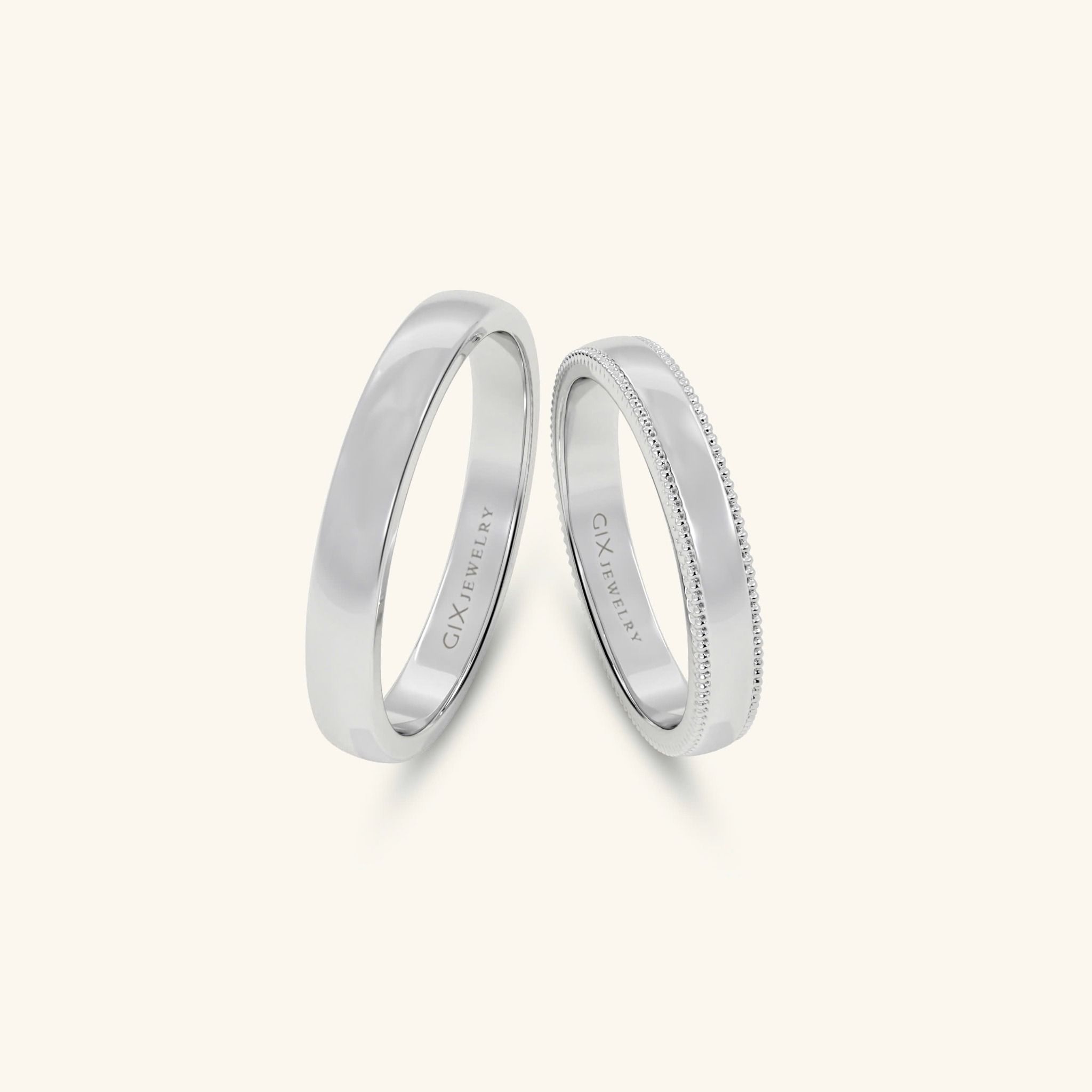  Nhẫn cưới vàng 10k thiết kế riêng - GCR25050301 | Gix Jewel 