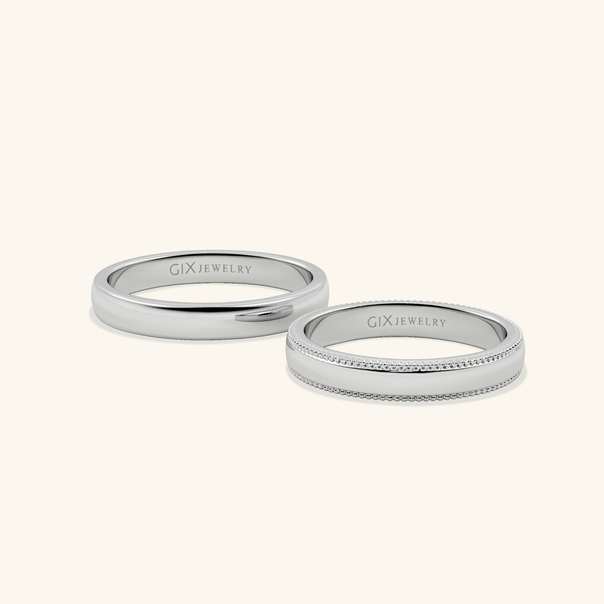  Nhẫn cưới vàng 10k thiết kế riêng - GCR25050301 | Gix Jewel 