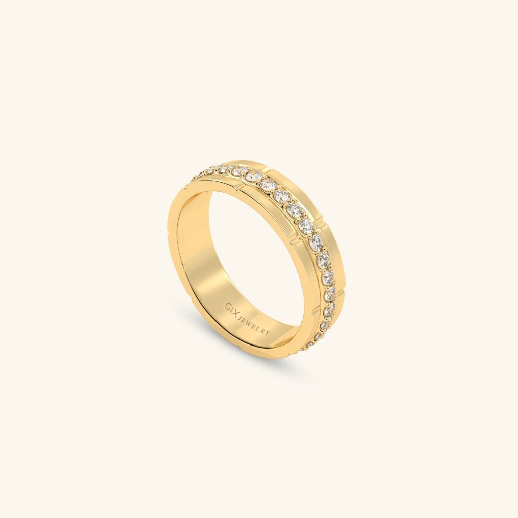 Nhẫn cưới vàng 18k thiết kế riêng - GCR25050302 | Gix Jewel