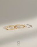  Nhẫn nữ vàng 18k & bạc đẹp xếp chồng nhiều lớp - Trinity Ring | Gix Jewel 