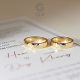  Nhẫn cưới vàng 18k thiết kế vát hamer cao cấp Gix - GCR25050137 