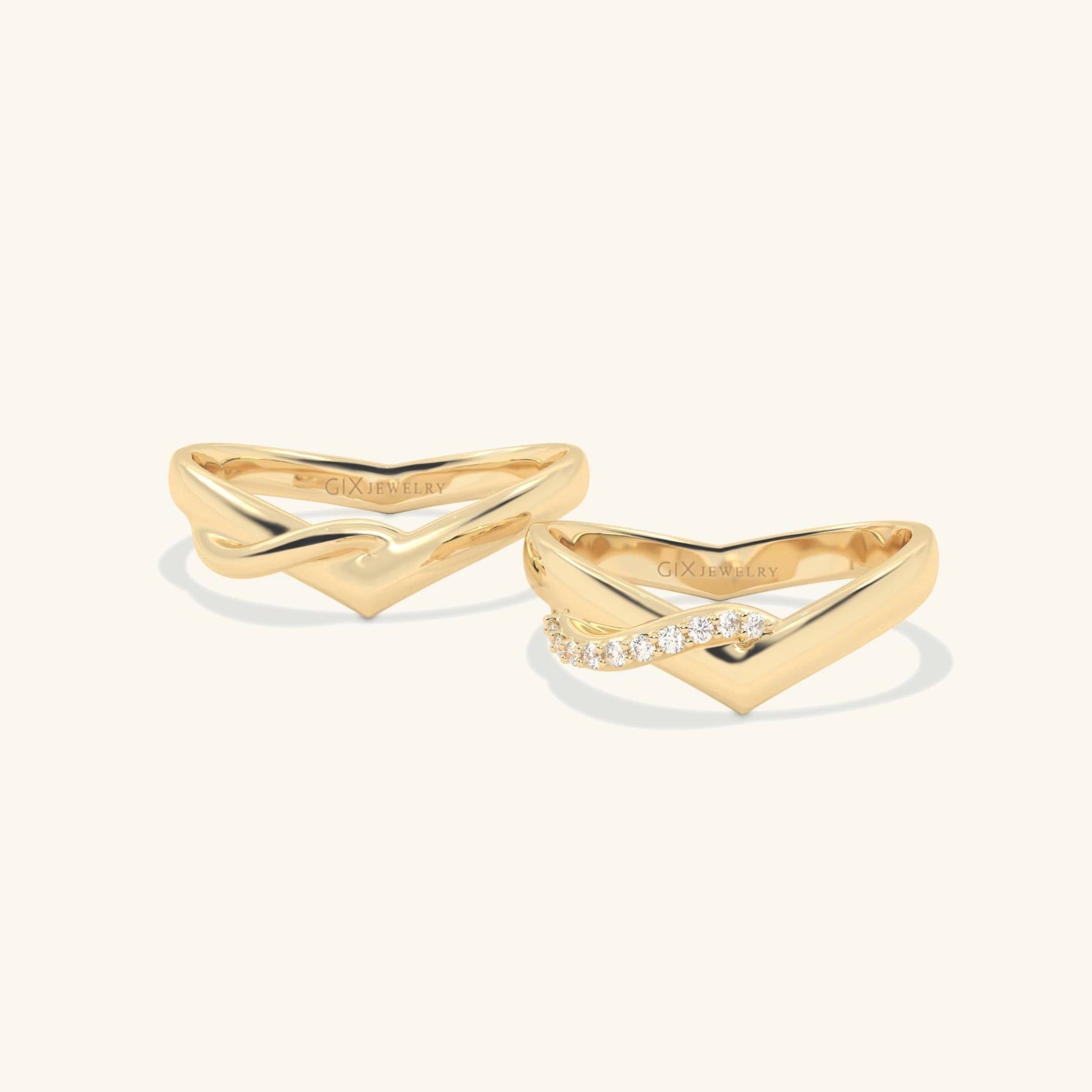  Nhẫn cưới vàng 10k thiết kế riêng - GCR25050228 | Gix Jewel 