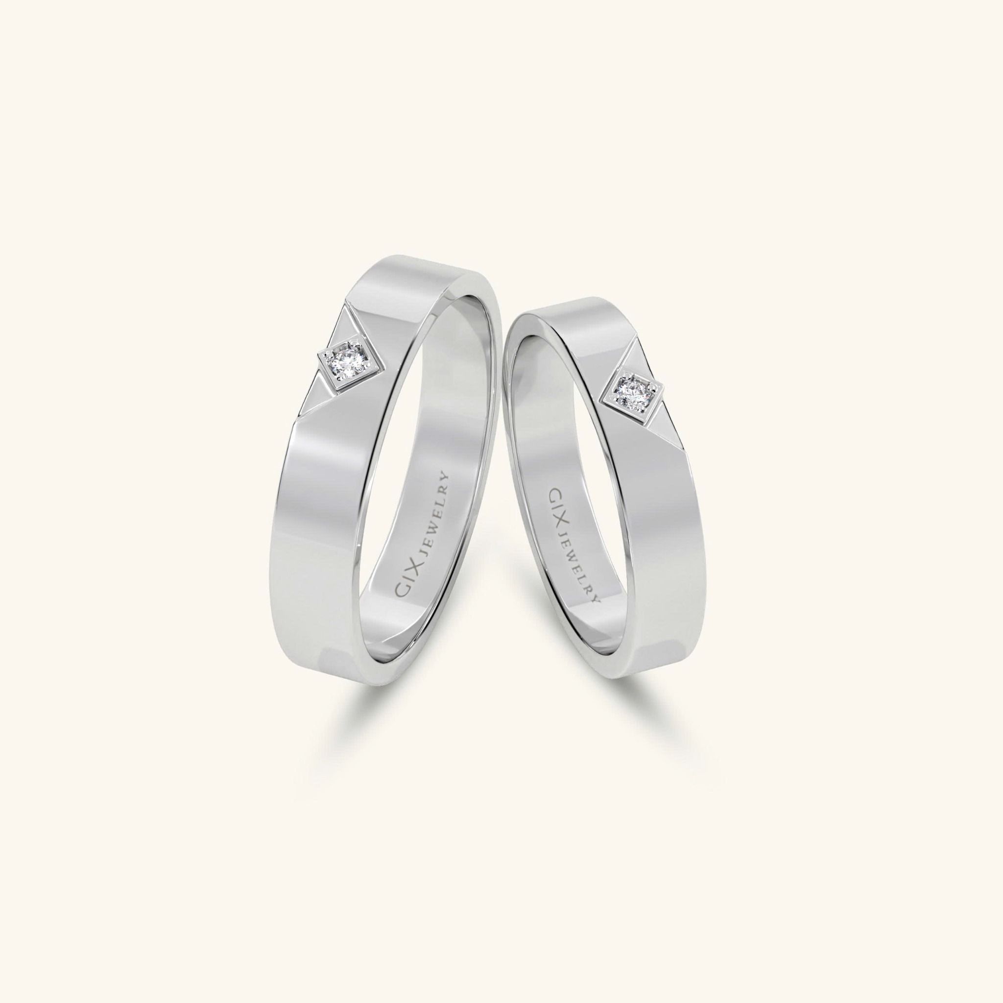  Nhẫn cưới cặp bạc thiết kế riêng - GCR25050227 | Gix Jewel 