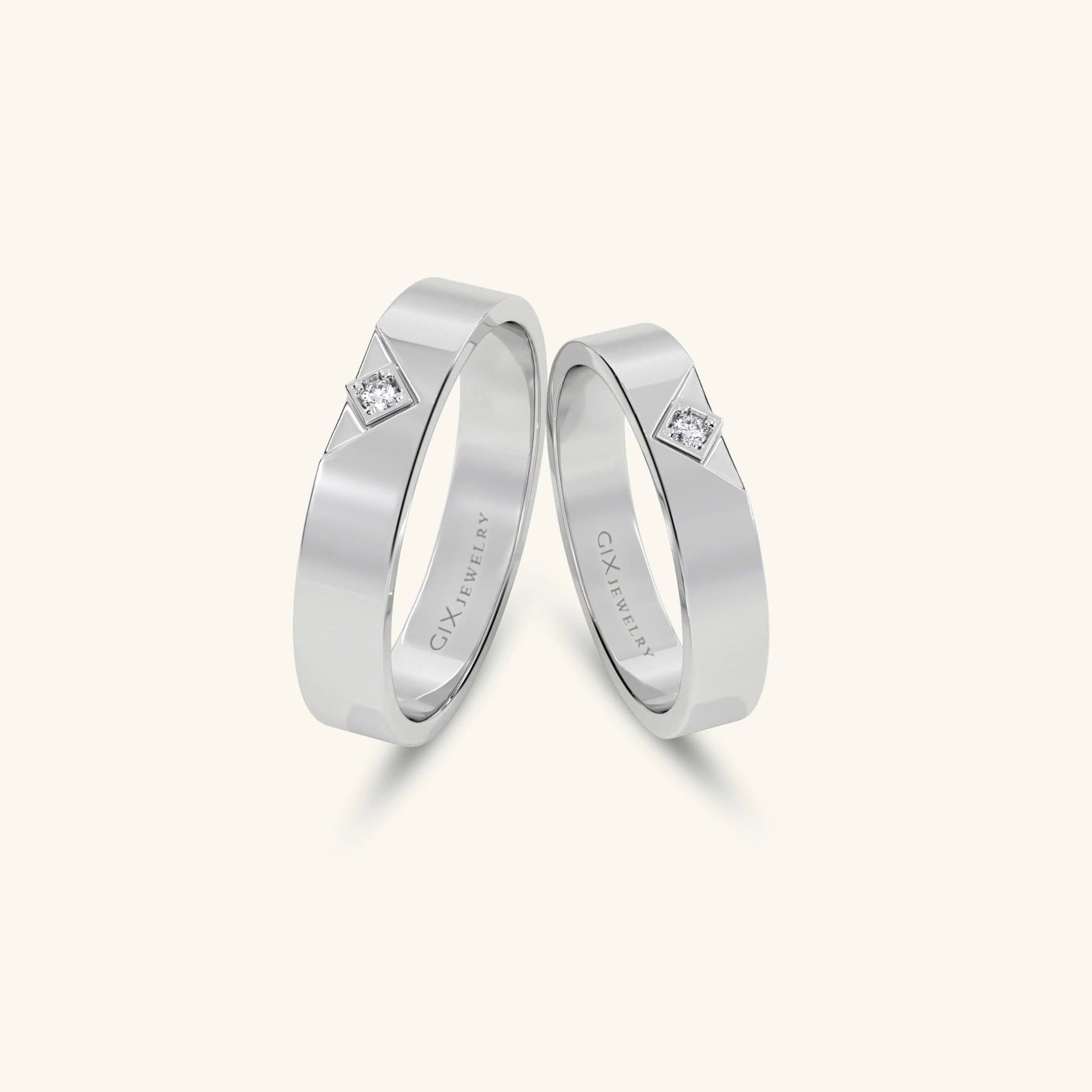  Nhẫn cưới vàng 18k thiết kế riêng - GCR25050227 | Gix Jewel 