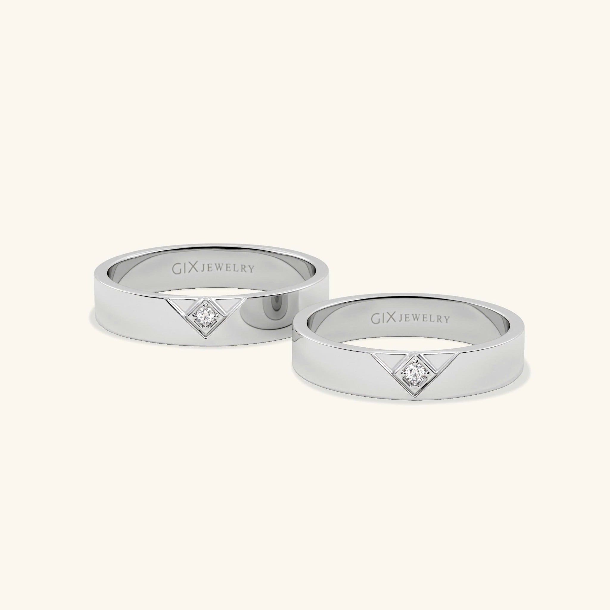  Nhẫn cưới cặp bạc thiết kế riêng - GCR25050227 | Gix Jewel 
