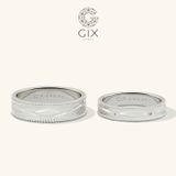  Nhẫn cưới vàng 610 đơn giản đẹp đính kim cương - GCR25050073 