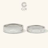  Nhẫn cưới vàng 14k đơn giản đẹp đính kim cương - GCR25050073 