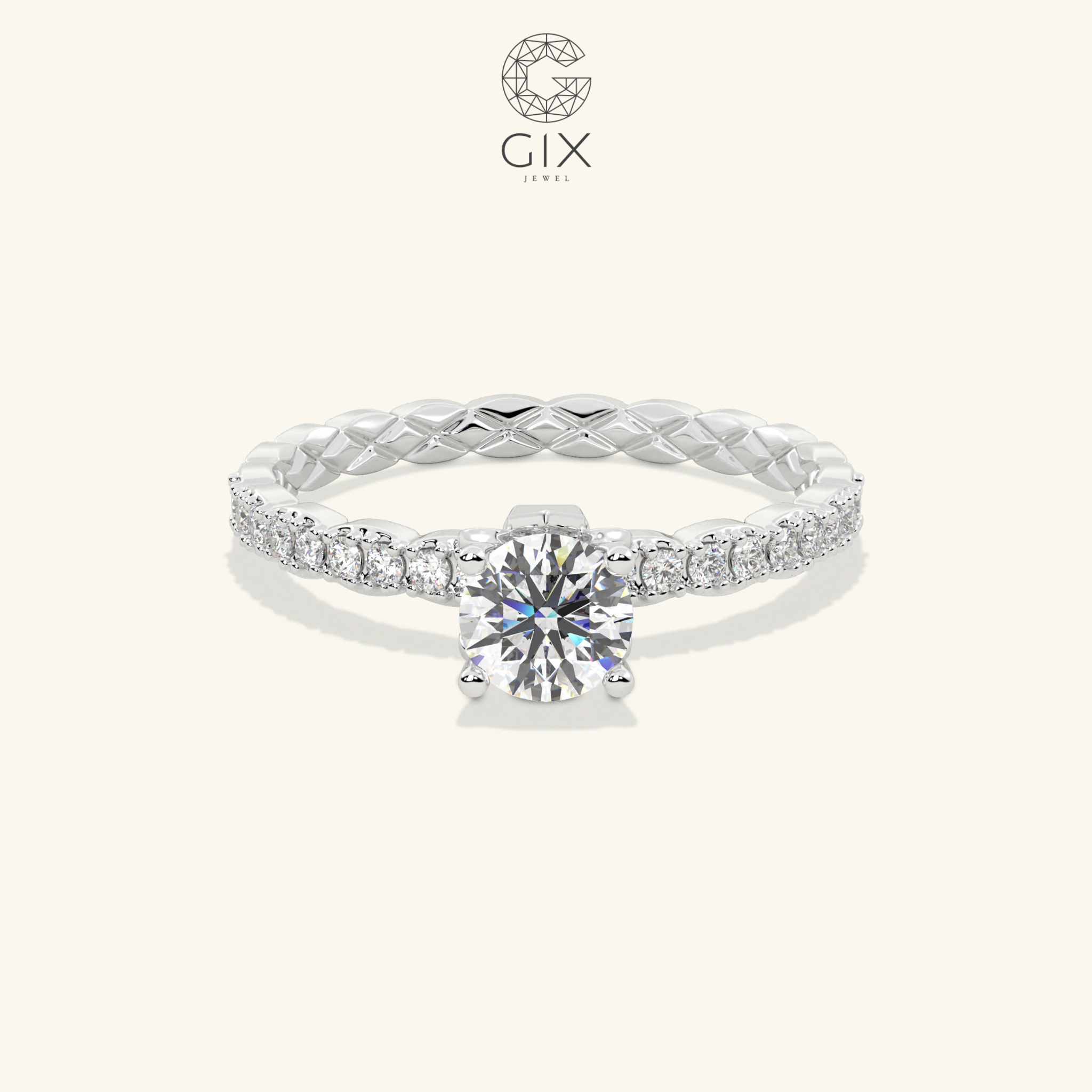  Nhẫn đính hôn vàng 10k Rage Kiss | Gix Jewelry 