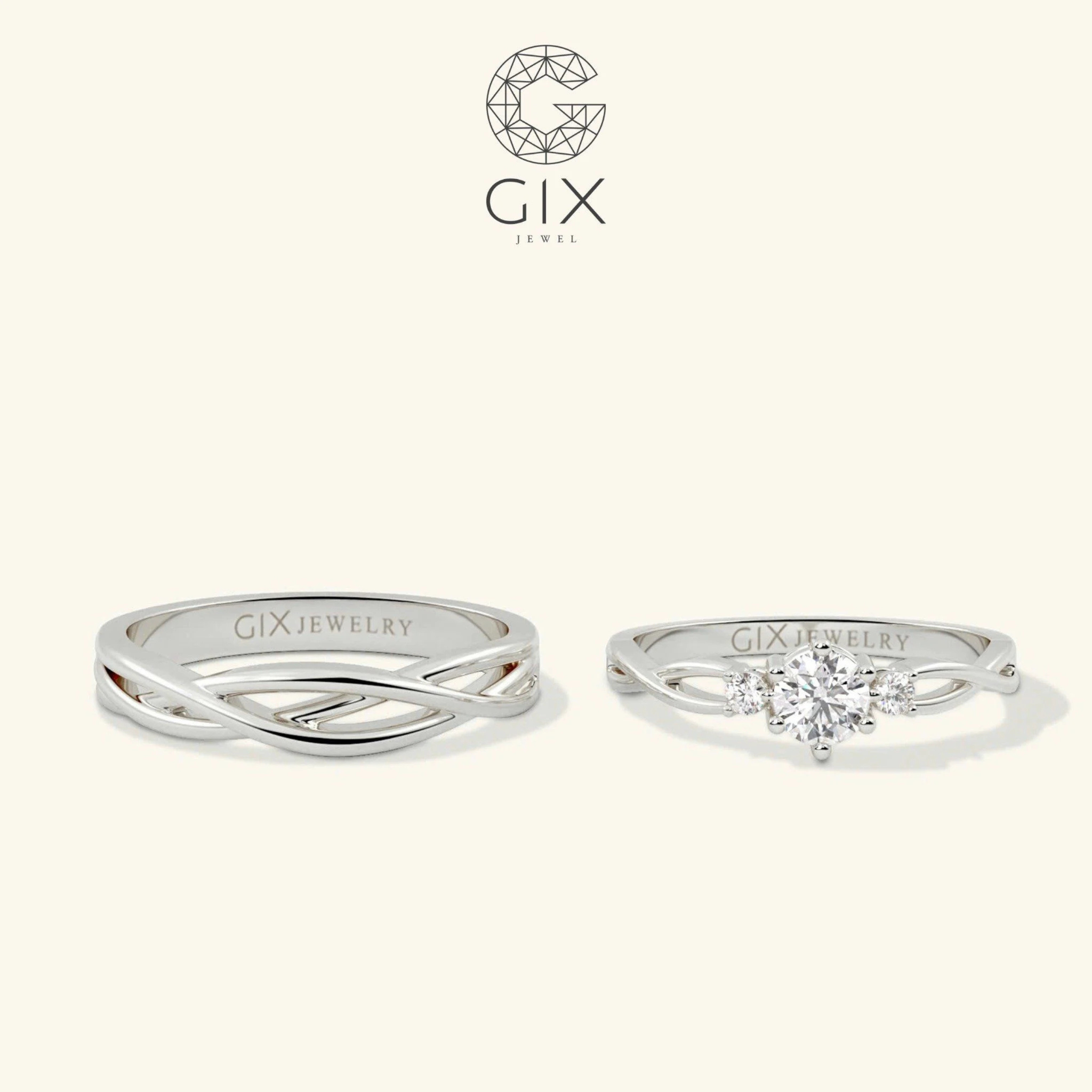  Nhẫn Cưới Vàng 18K Gix Jewelry - GCR25050040 