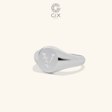  Nhẫn signet nam nữ khắc chữ theo yêu cầu - GNN25050167 | Gix Jewel 