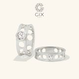  Nhẫn cưới vàng 14k thiết kế đẹp lạ đính đá lớn - GCR25050028 