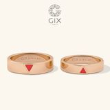  Nhẫn Cưới Vàng Tây 10K Đẹp Khắc Chữ - Symara | GCR25050007 