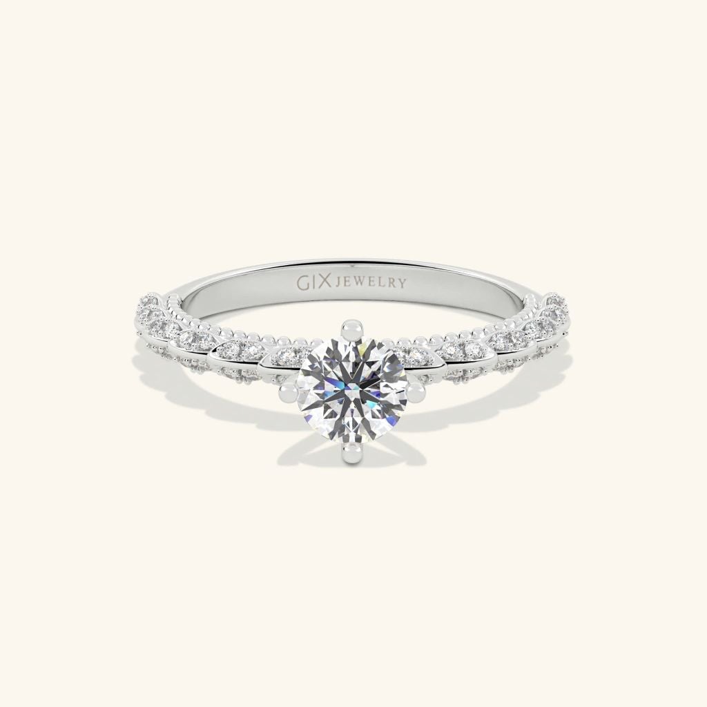 Nhẫn cầu hôn vàng 14k Fire Bloom | Gixjewelry