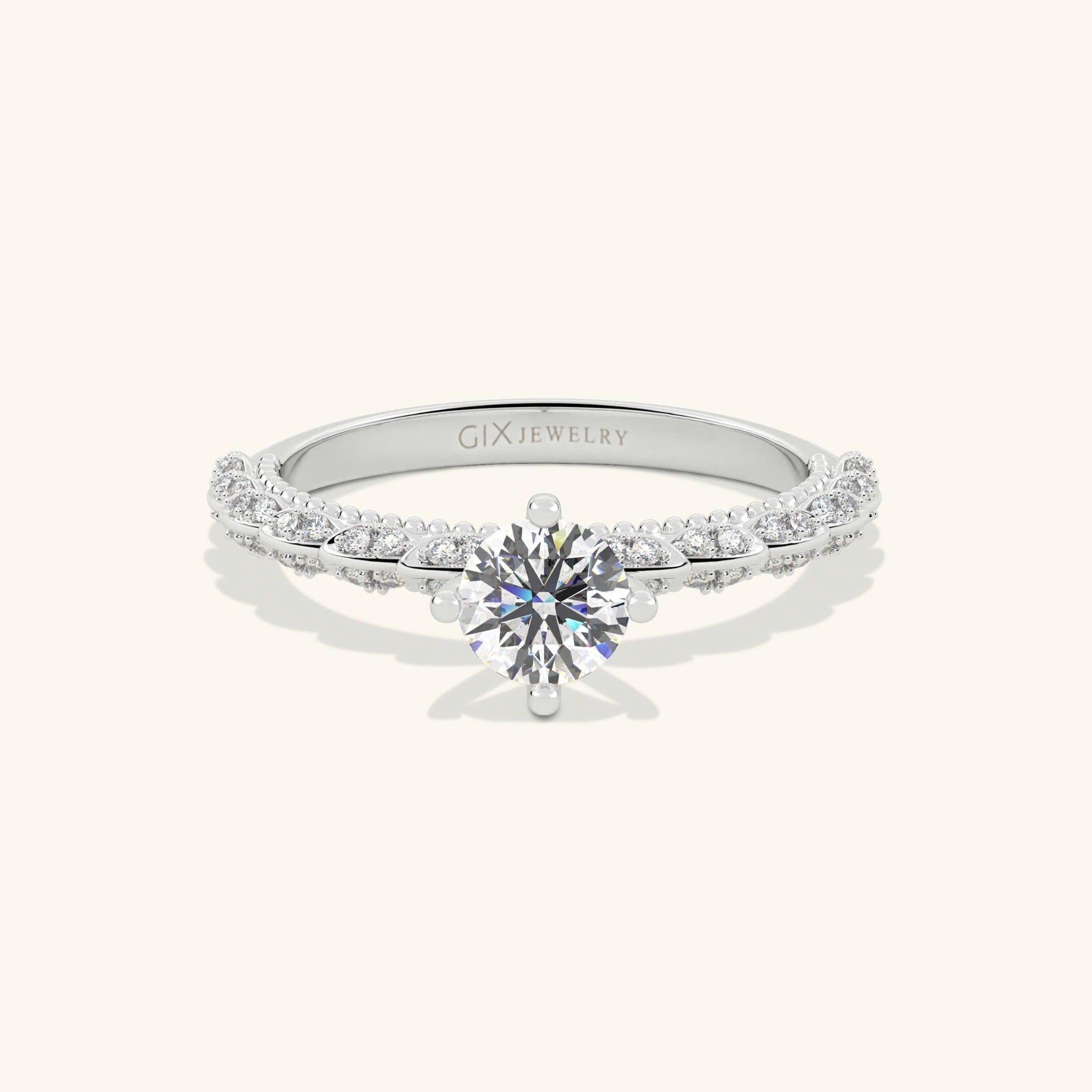  Nhẫn cầu hôn vàng 18k Fire Bloom | Gixjewelry 