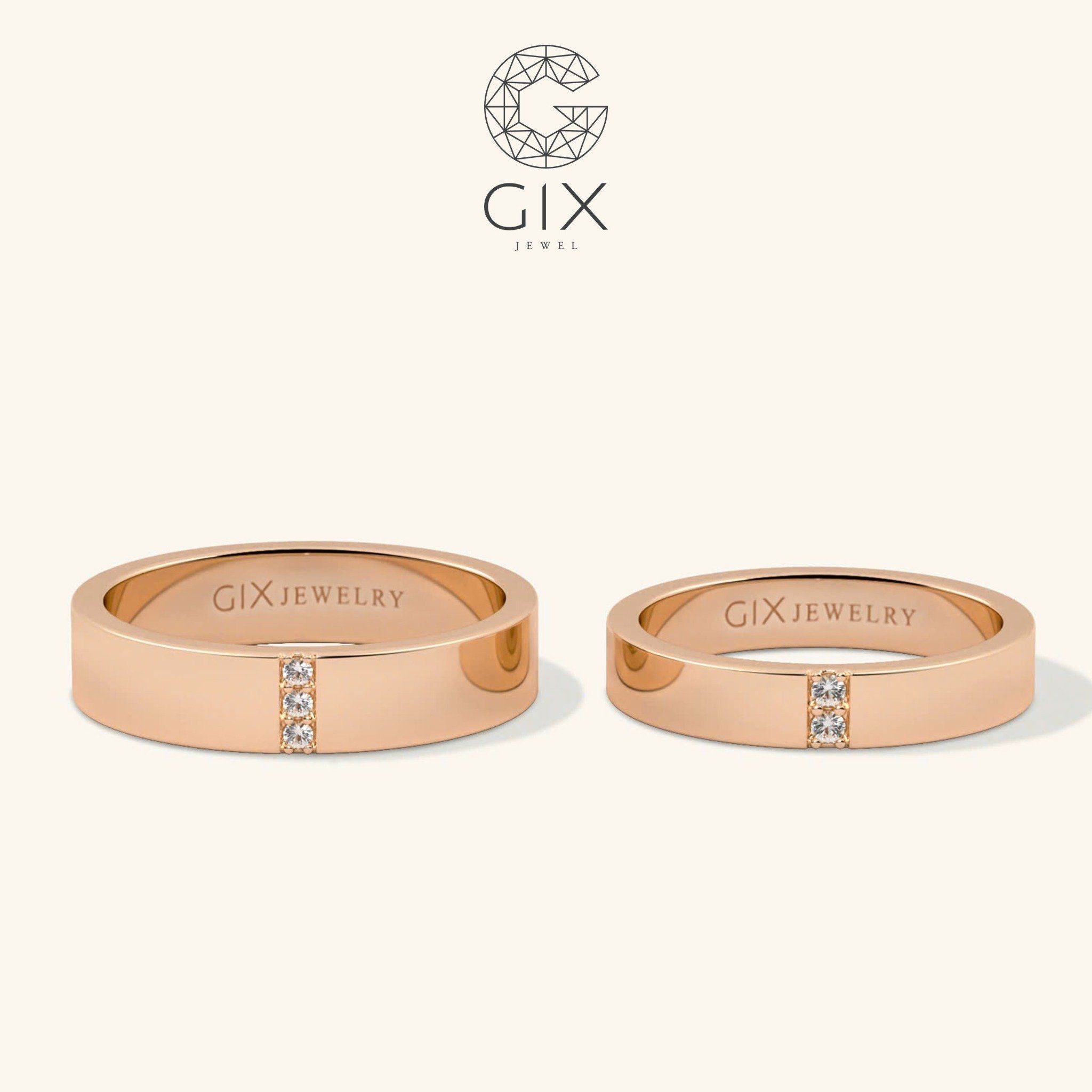  Nhẫn Cưới Vàng 18K In Dấu Vân Tay Kim Cương - Brionne | GCR25050009 