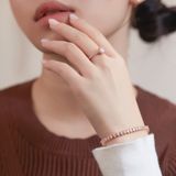  Lắc tay tennis nam nữ đeo đôi vàng trắng 18k bạc 925 đẹp đính đá hình trái tim thời trang Gix 