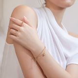  Lắc tay bi nữ vàng 18k bạc đẹp gắn charm mặt cười nhỏ xinh Gix 