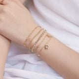  Vòng tay bi 3 màu vàng tây 18k | Gix Jewelry 