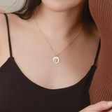  Vòng cổ đôi tình yêu bạc 925 & vàng đẹp tag tròn khắc tên | Gix Jewel 