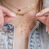  Vòng cổ con rắn vàng tây đẹp sợi mảnh cho nữ | Gix Jewel 