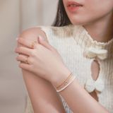  Lắc tay bạc sợi mảnh gắn chữ cái đính đá theo tên riêng | Gix Jewelry 