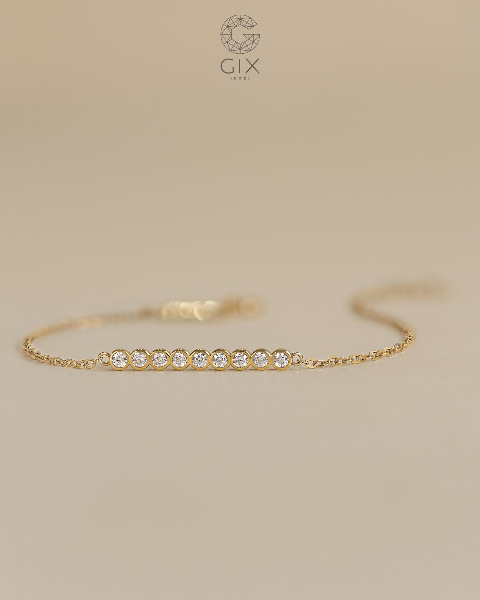  Lắc tay kim cương sợi mảnh vàng tây 18k & bạc 925 đẹp | Gix Jewel 