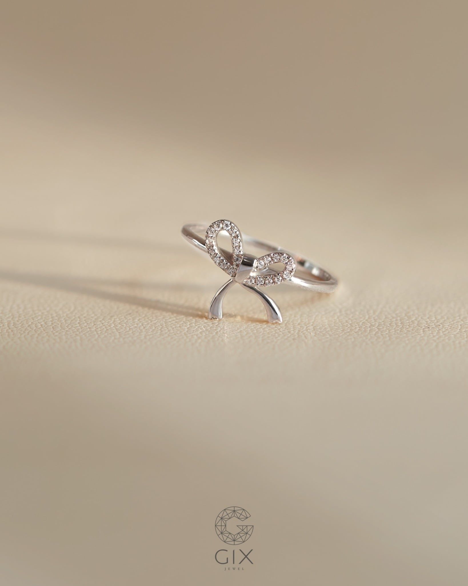  Nhẫn vàng nữ đẹp hình chiếc nơ xinh | Gix Jewel 