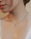  Dây chuyền vàng nữ sợi chữ cong mảnh hình cỏ 4 lá may mắn | Gix Jewel 