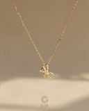  Dây chuyền vàng tây sợi mảnh mặt gấu nguyên khối | Gix Jewel 