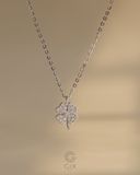  Dây chuyền vàng nữ sợi chữ cong mảnh hình cỏ 4 lá may mắn | Gix Jewel 
