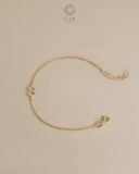  Lắc tay bạc sợi mảnh gắn chữ cái đính đá theo tên riêng | Gix Jewelry 