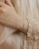  Lắc tay bạc sợi mảnh gắn chữ cái đính đá theo tên riêng | Gix Jewelry 