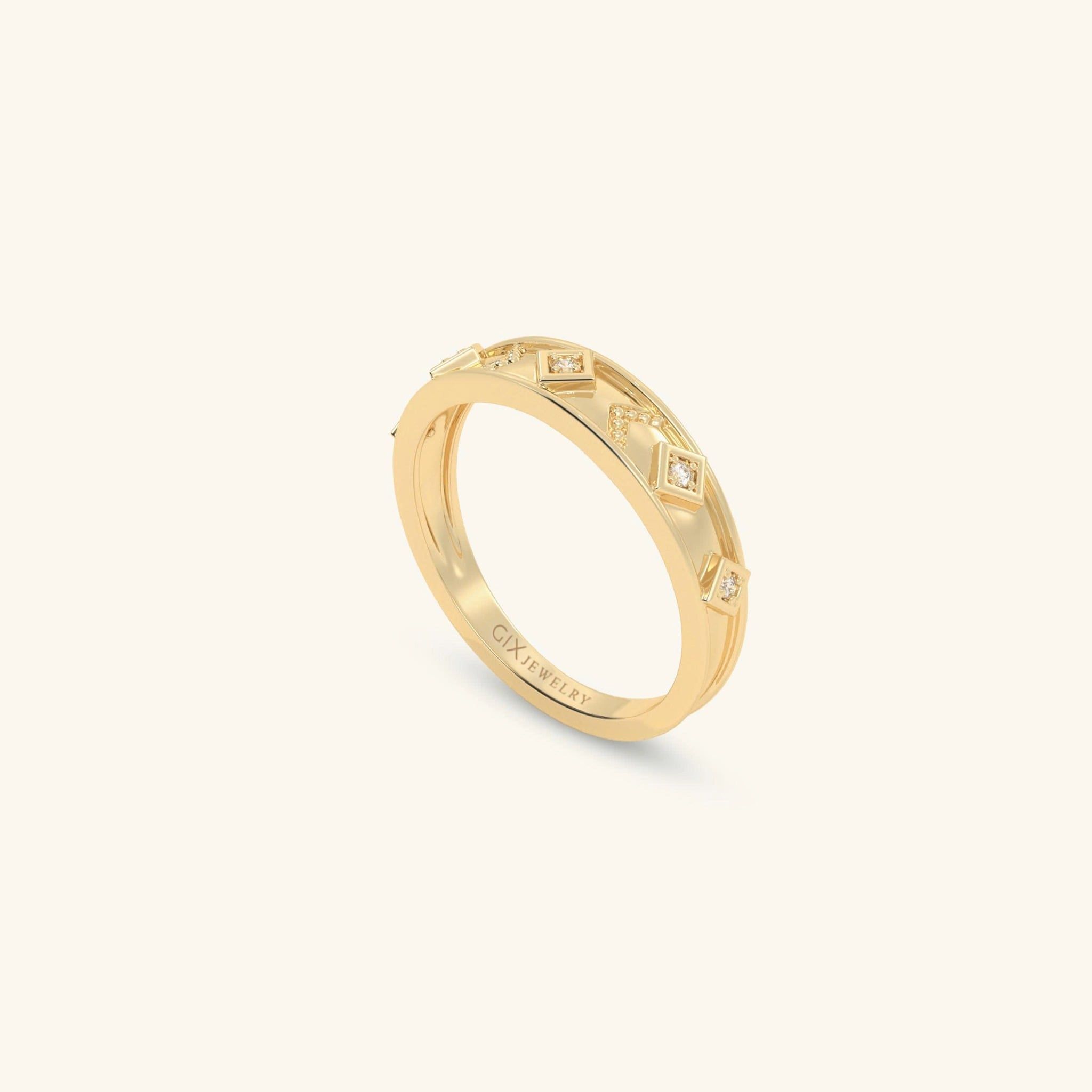  Nhẫn cưới vàng 14k thiết kế riêng - GCR25050167 | Gix Jewel 