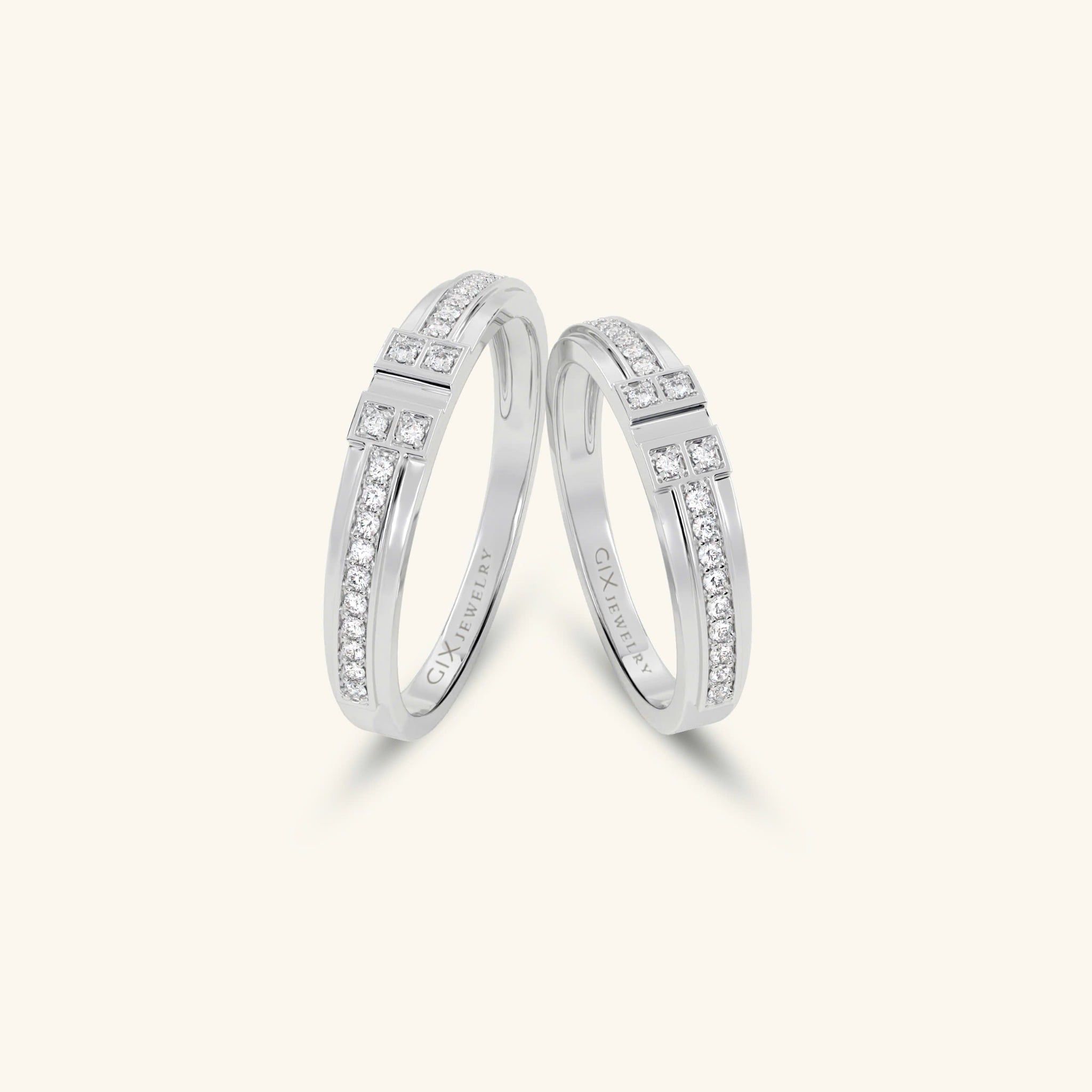  Nhẫn cưới vàng 10k thiết kế riêng - GCR25050166 | Gix Jewel 