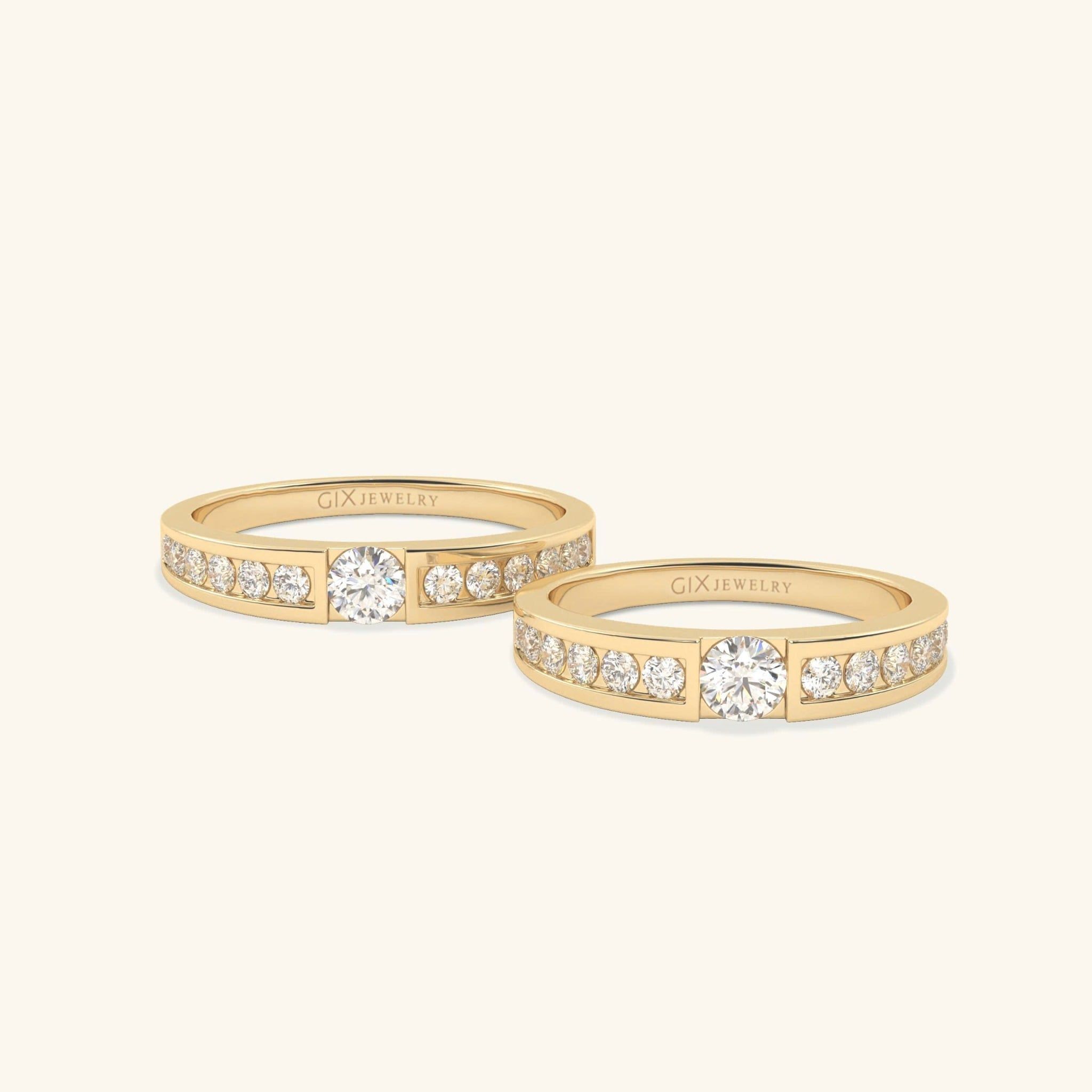  Nhẫn cưới vàng 14k thiết kế riêng - GCR25050174 | Gix Jewel 
