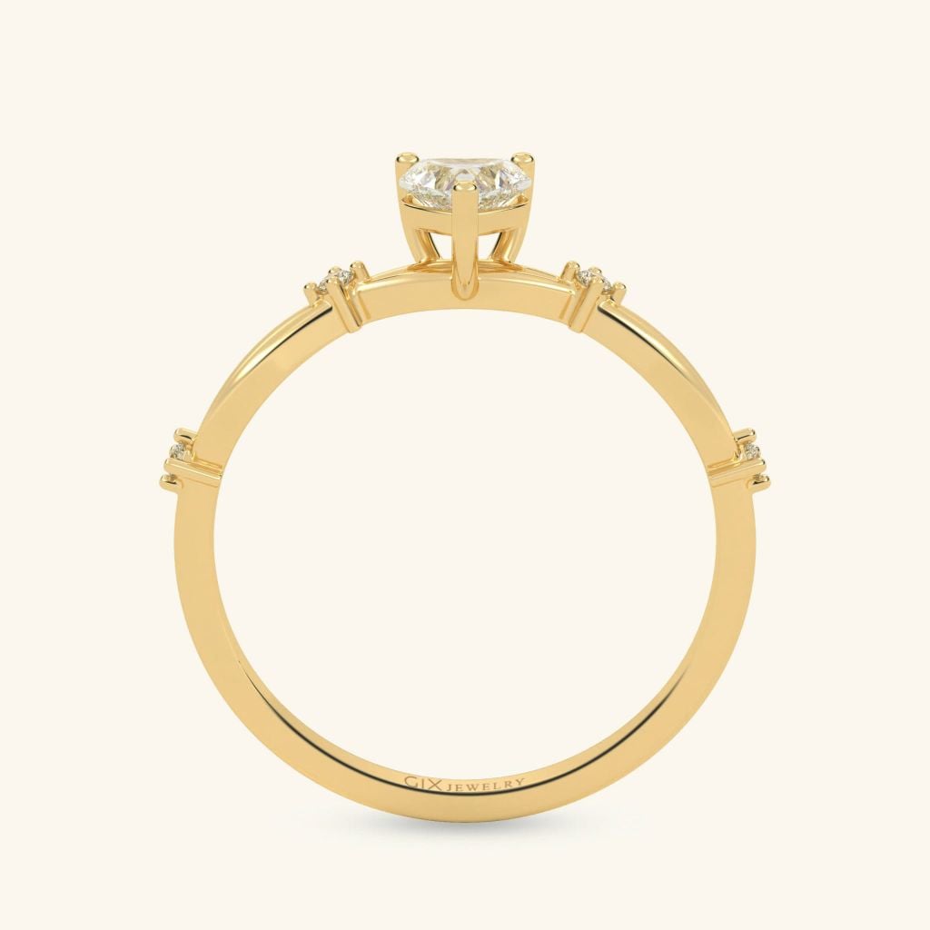  Nhẫn cầu hôn vàng 10k Spiral Love | Gix Jewel 
