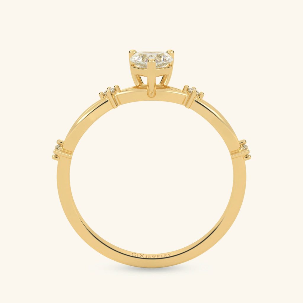  Nhẫn cầu hôn vàng 18k Spiral Love | Gix Jewel 