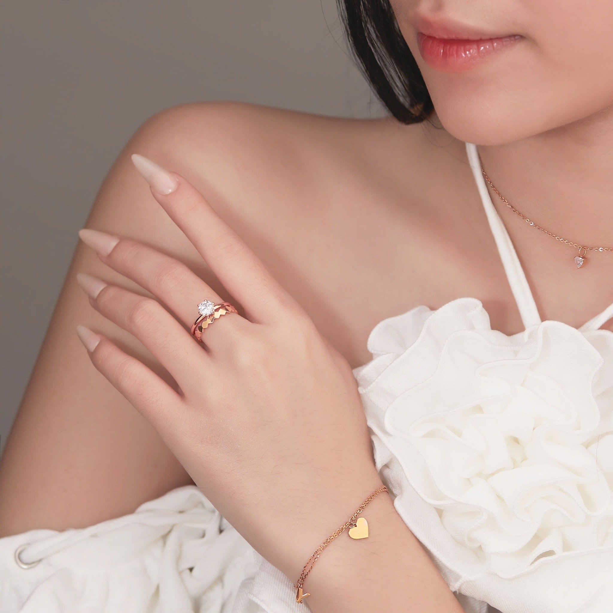  Nhẫn cầu hôn vàng 14k Echo Love | Gix Jewelry 