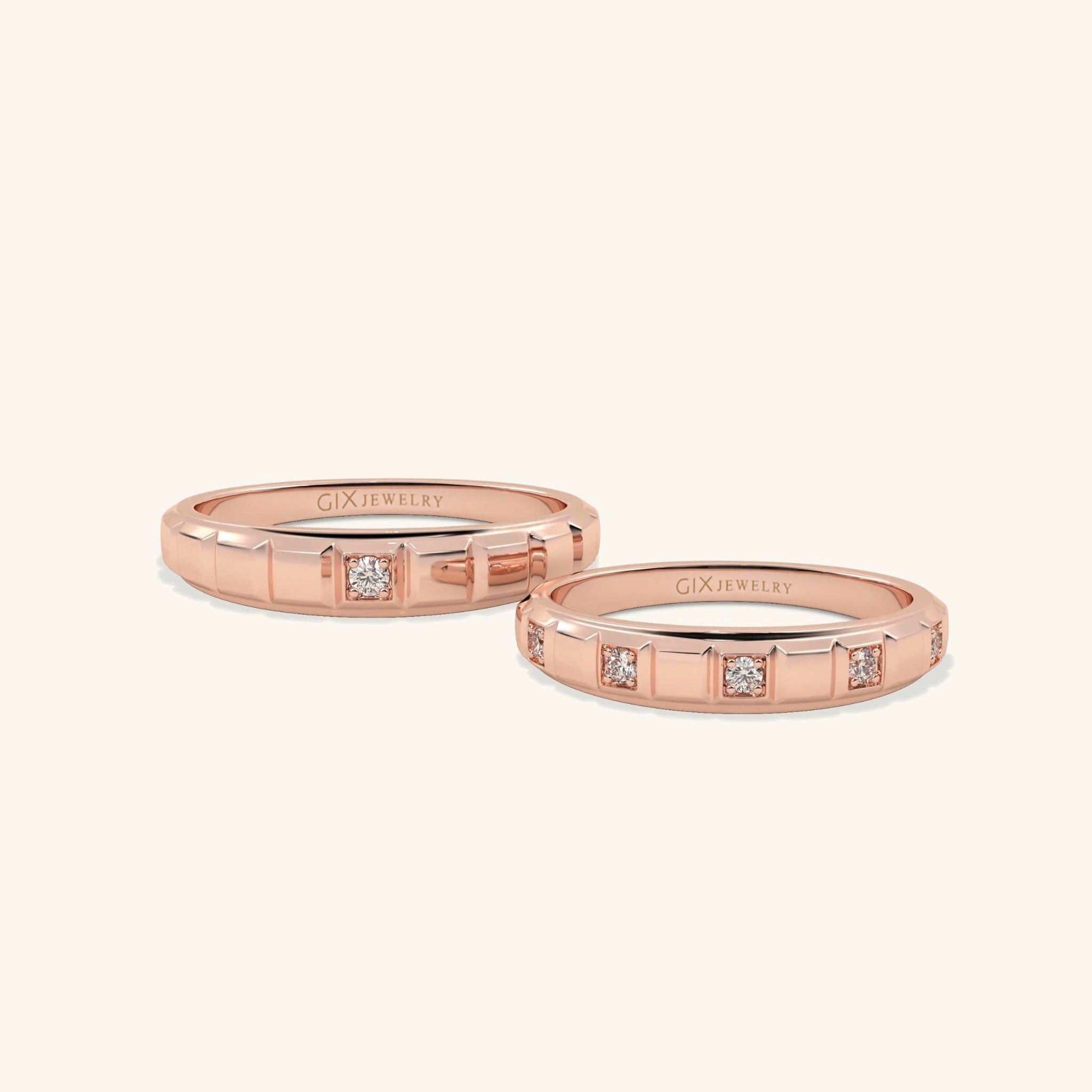  Nhẫn cưới vàng 14k thiết kế riêng - GCR25050175 | Gix Jewel 