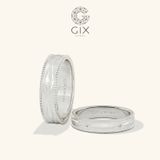  Nhẫn cưới vàng 18k đơn giản đẹp đính kim cương - GCR25050073 