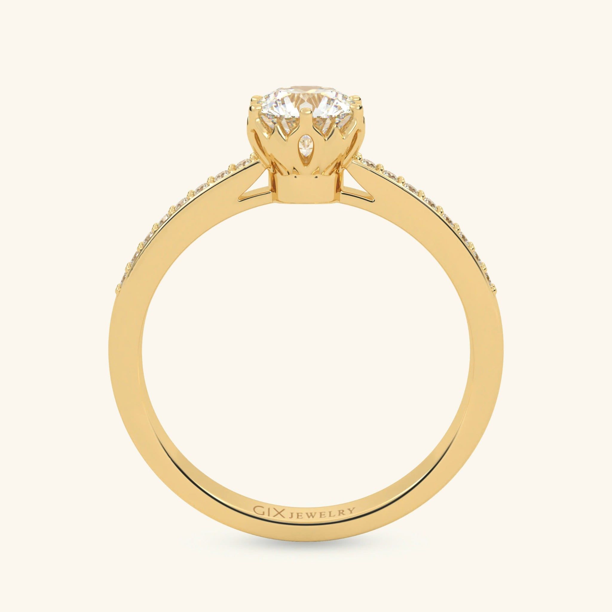  Nhẫn cầu hôn vàng 18k Burning Kiss | Gix Jewel 